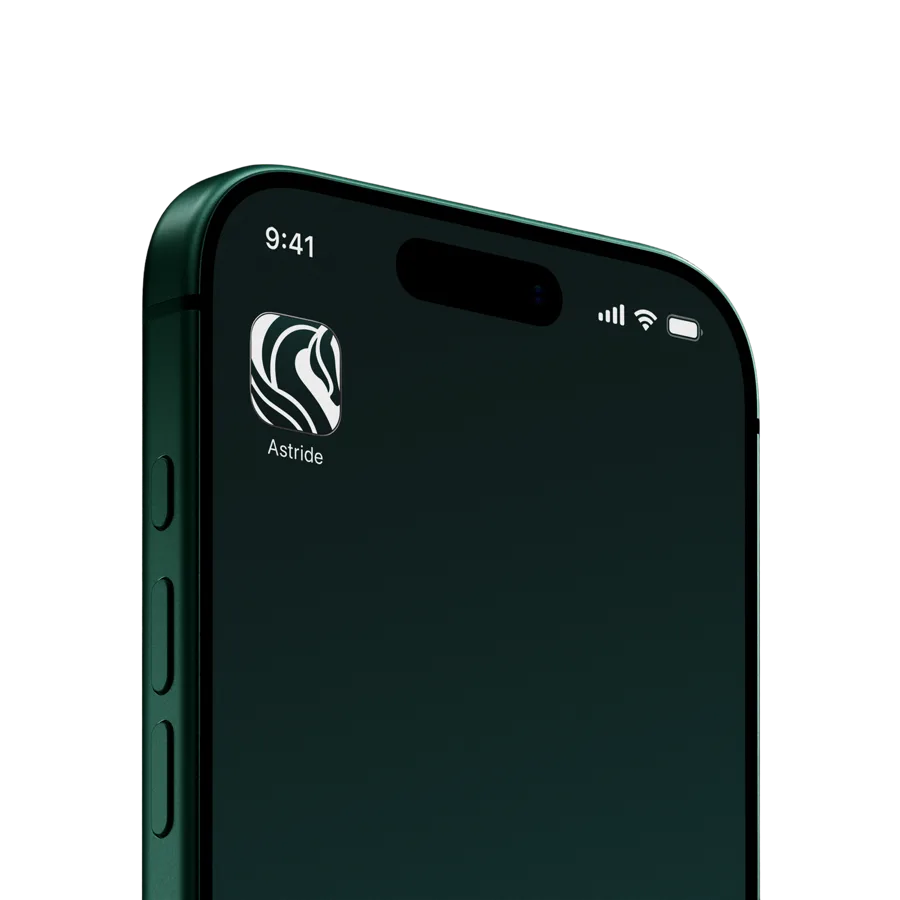 iPhone showing the Astride app icon