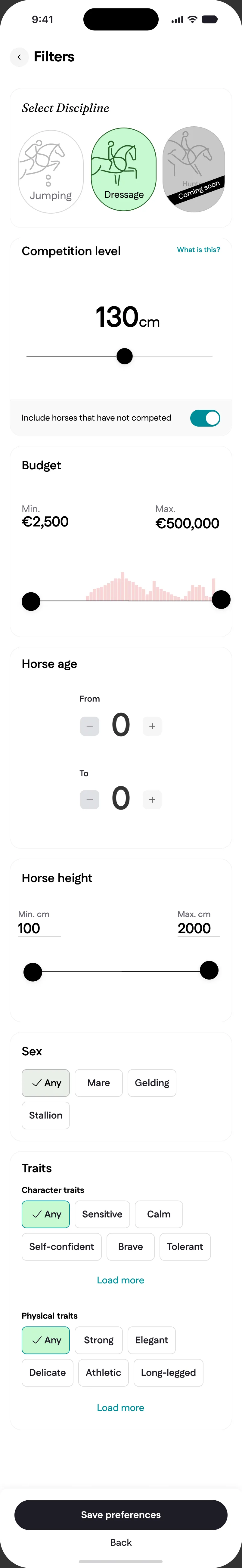 Astride app: Tell us what you're looking for